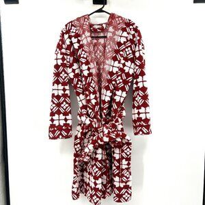 Vera Bradley Jacquard Fleece Robe in Star Intarsia Red Womens L/XL